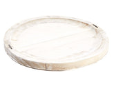 Plateau rond bjarn wit hout - (CH-1563)